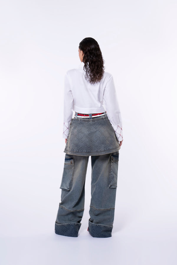 Blue Marine pants/Detachable skirt(SS-25)