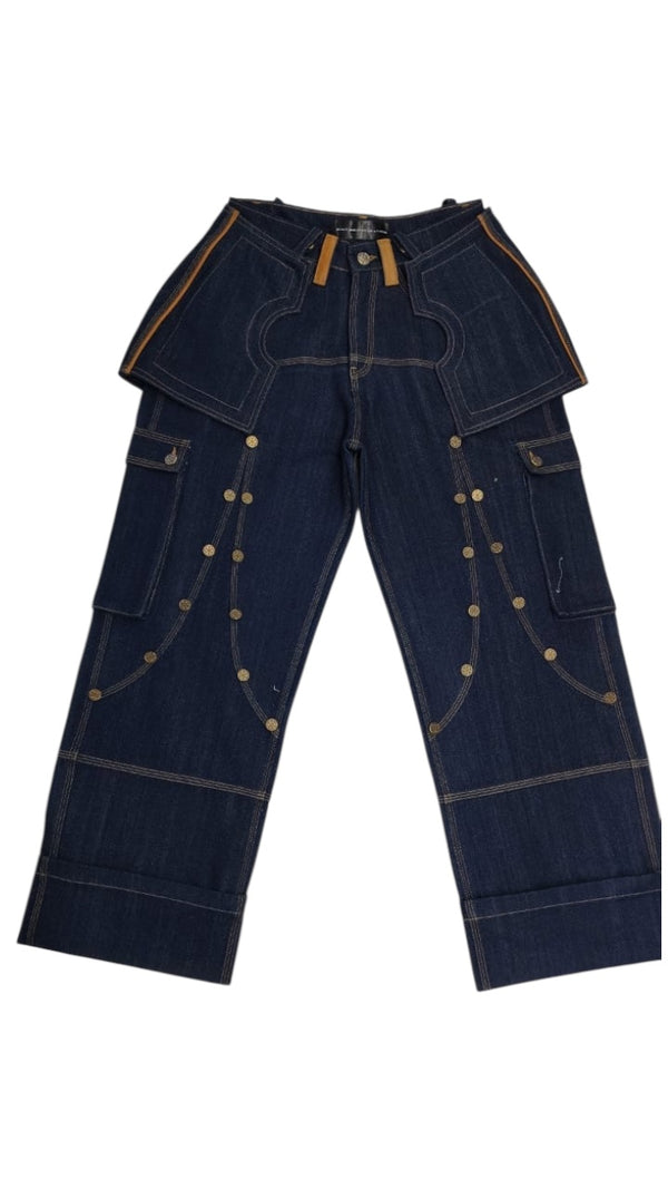 Blue Indigo pants/Detachable skirt(SS25)