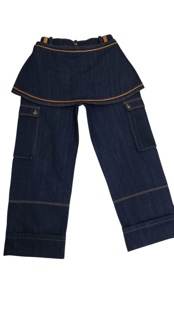 Blue Indigo pants/Detachable skirt(SS25)