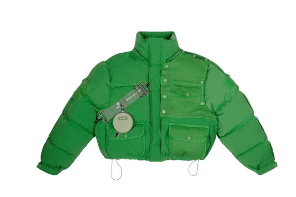Astronaut Cropped Down Jacket S4 Green (oversized)