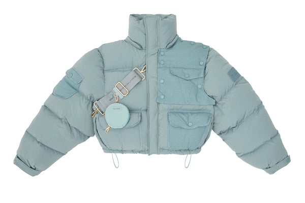Astronaut Cropped Down Jacket S4  Duck Egg Blue (oversized)